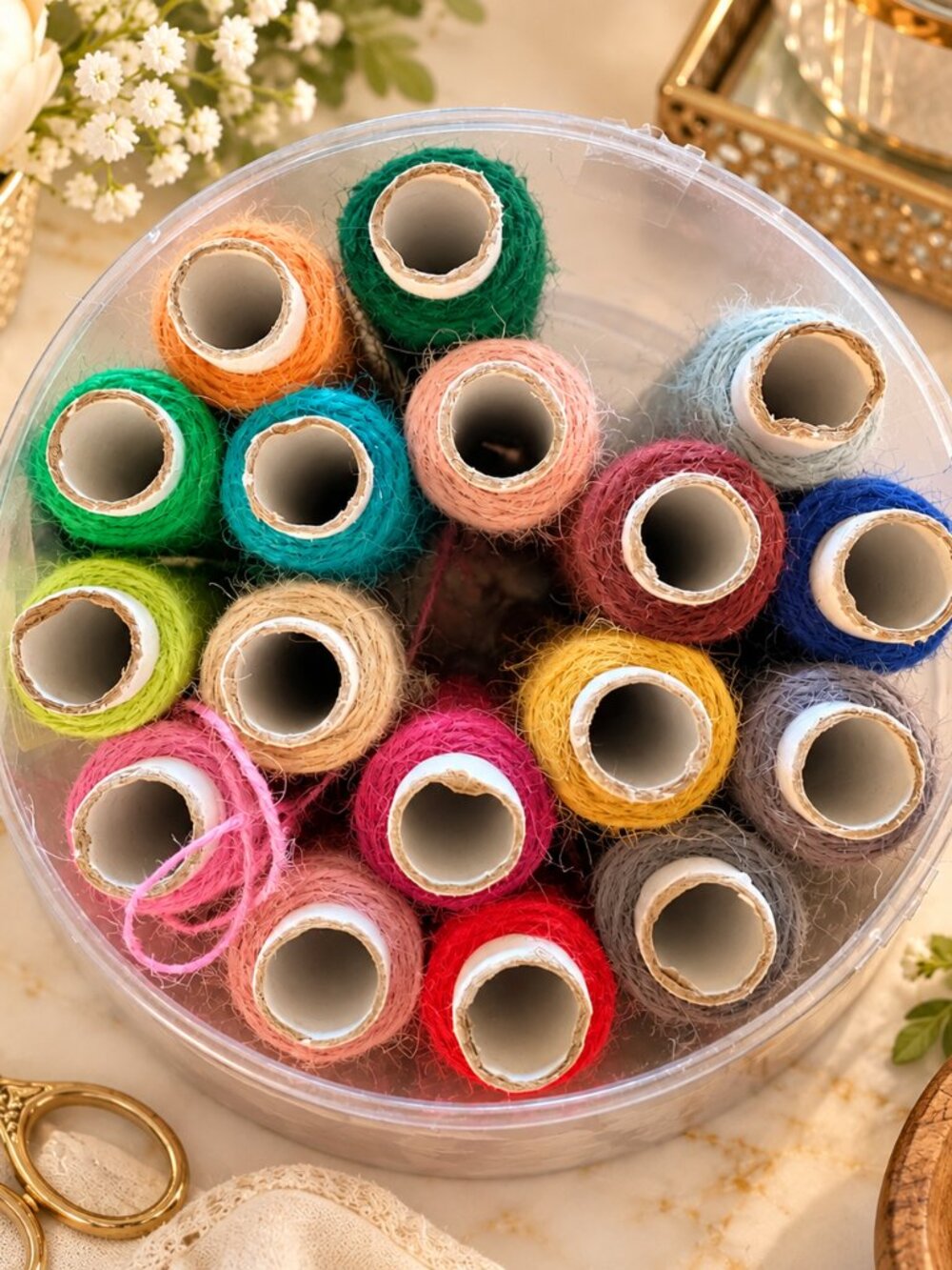 Cousin DIY Mega Natural Cord Assortment Multicolor Jute Craft Cord 17/18 Colors